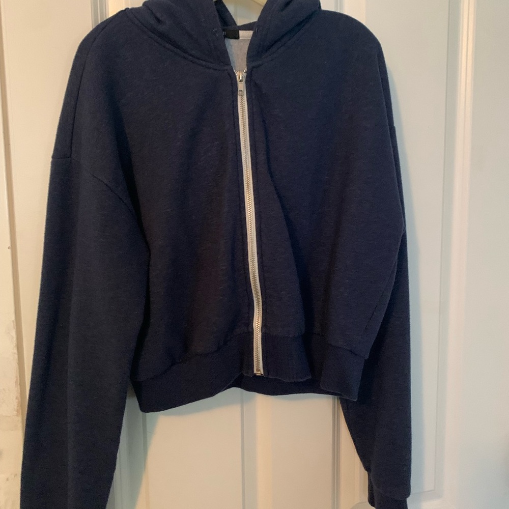 Super comfy slightly cropped zip up jacket